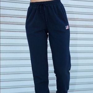 rare navy blue usa brandy melville rosa sweatpants